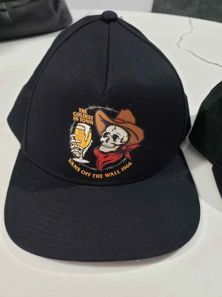 2 New Vans Snapback Hats - Skeleton Beer & Classic Logo - photo 2