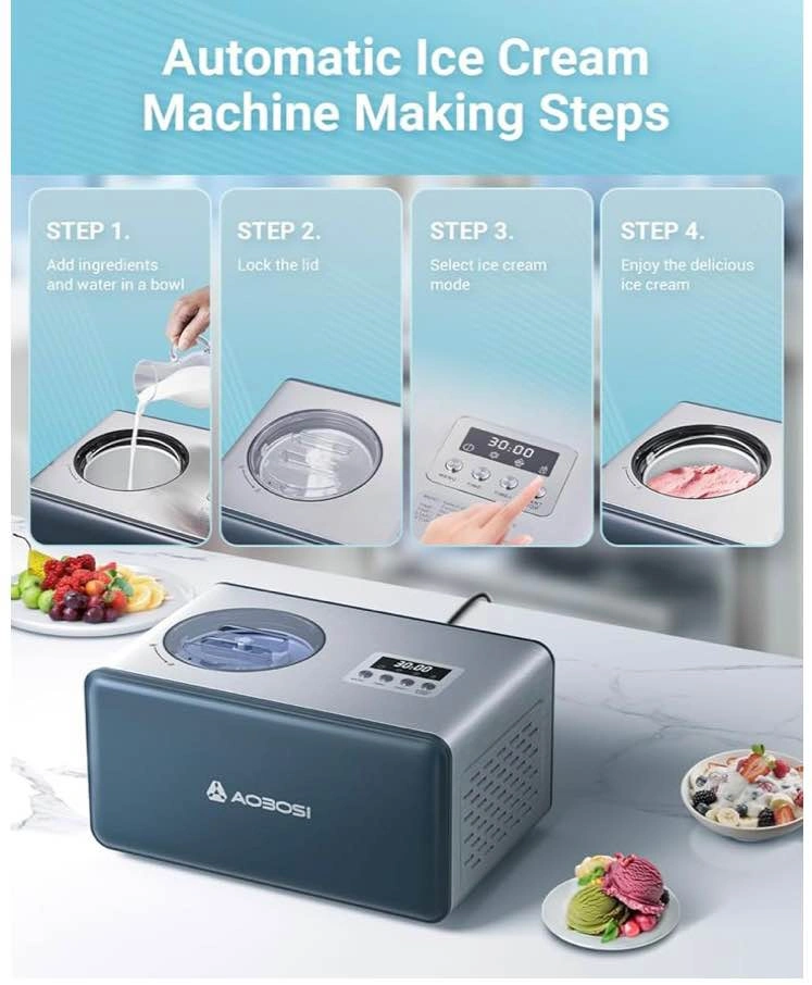 AAOBOSI Ice Cream Maker with Compressor - photo 4