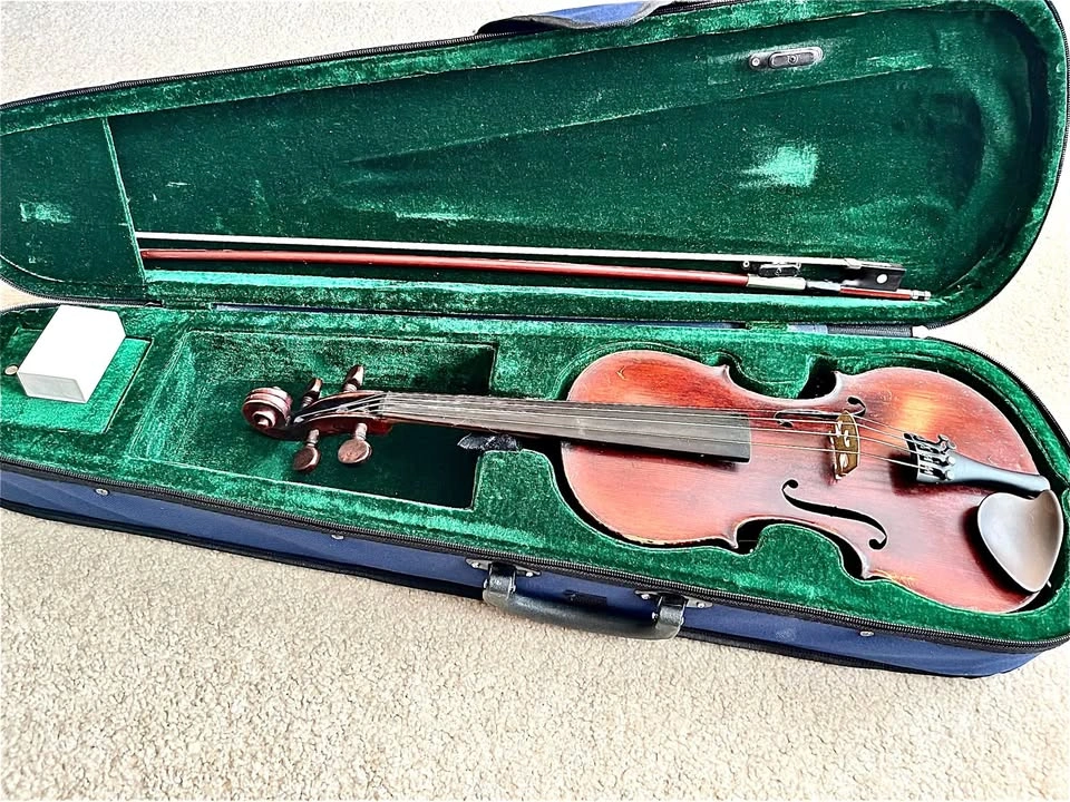 German Made 3/4 Violin from 1900s w/ Bow, Case, Rosin