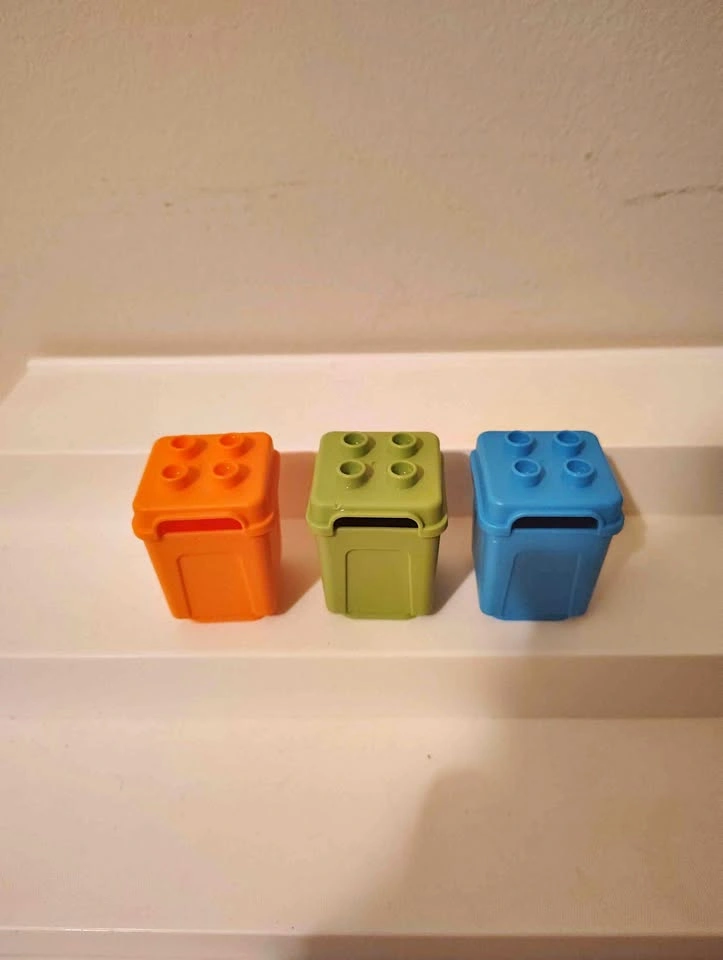 Duplo Blocks Garbage Cans Toys