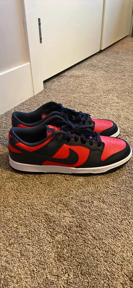 Navy blue and red Nike dunks - size 13 men's