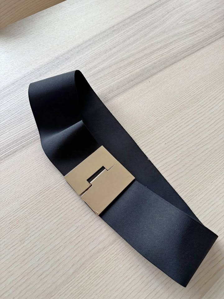 ALDO - Black & Gold Elastic Belt