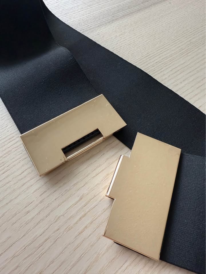 ALDO - Black & Gold Elastic Belt - photo 2
