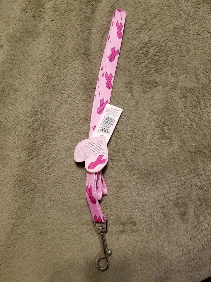 Pink breast cancer dog leash - photo 2