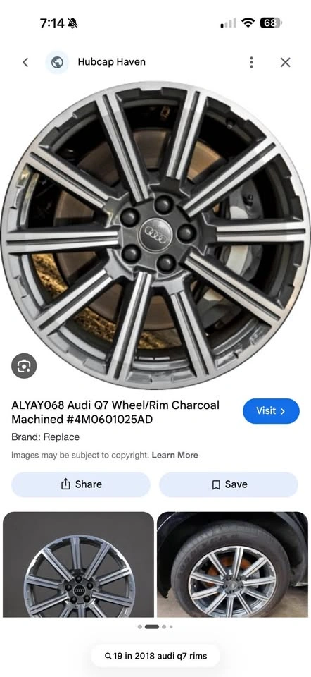 Audi Q7 OEM 19” Rims + Winter & All-Season Tires