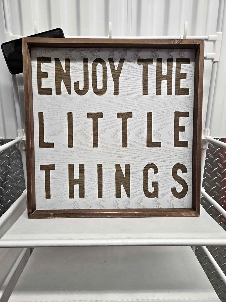 Target "Enjoy The Little Things" Wood Framed Sign