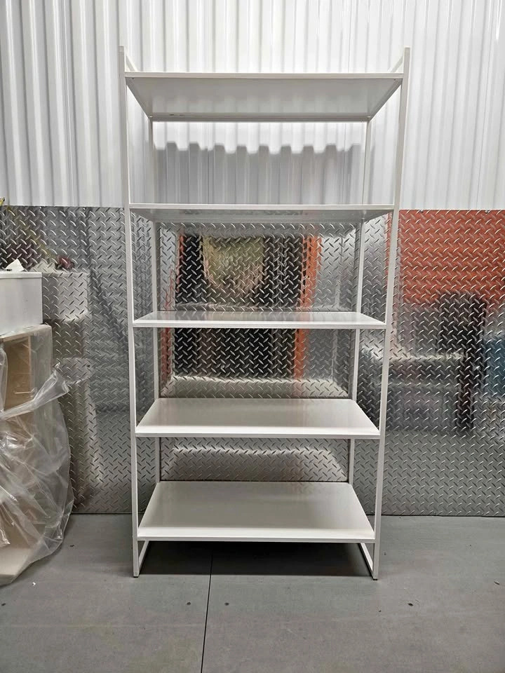 White 5-Shelf Metal Shelving Unit