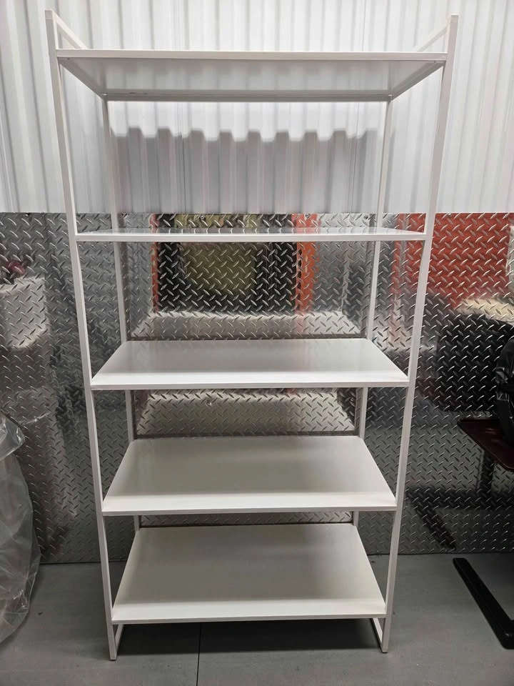 White 5-Shelf Metal Shelving Unit - photo 3