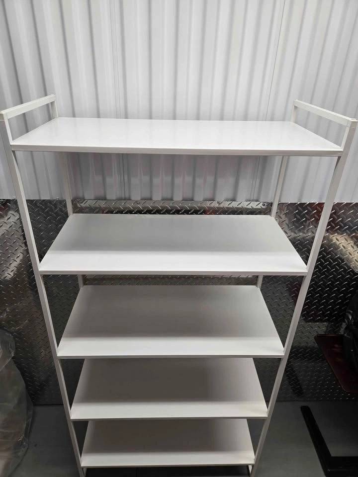 White 5-Shelf Metal Shelving Unit - photo 4