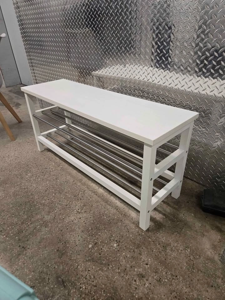 Ikea White Shoe Rack Bench - photo 2