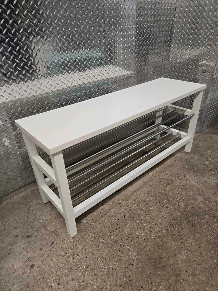 Ikea White Shoe Rack Bench - photo 3