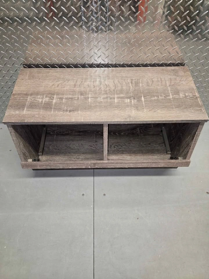 Wood Look Storage Bin / Cubby - 2 Compartments - photo 2