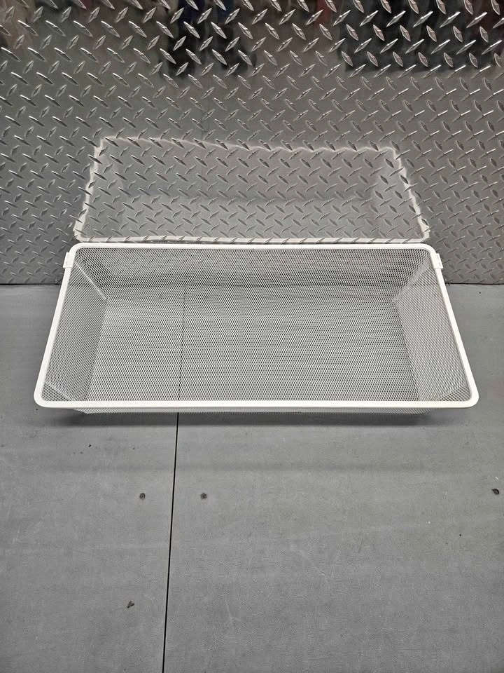 White Mesh Storage Basket Organizer