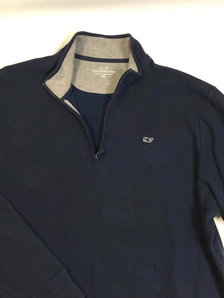 🌱VINEYARD VINES MENS BLUE 1/4 PULLOVER, 100% Cotton 2XL - photo 2