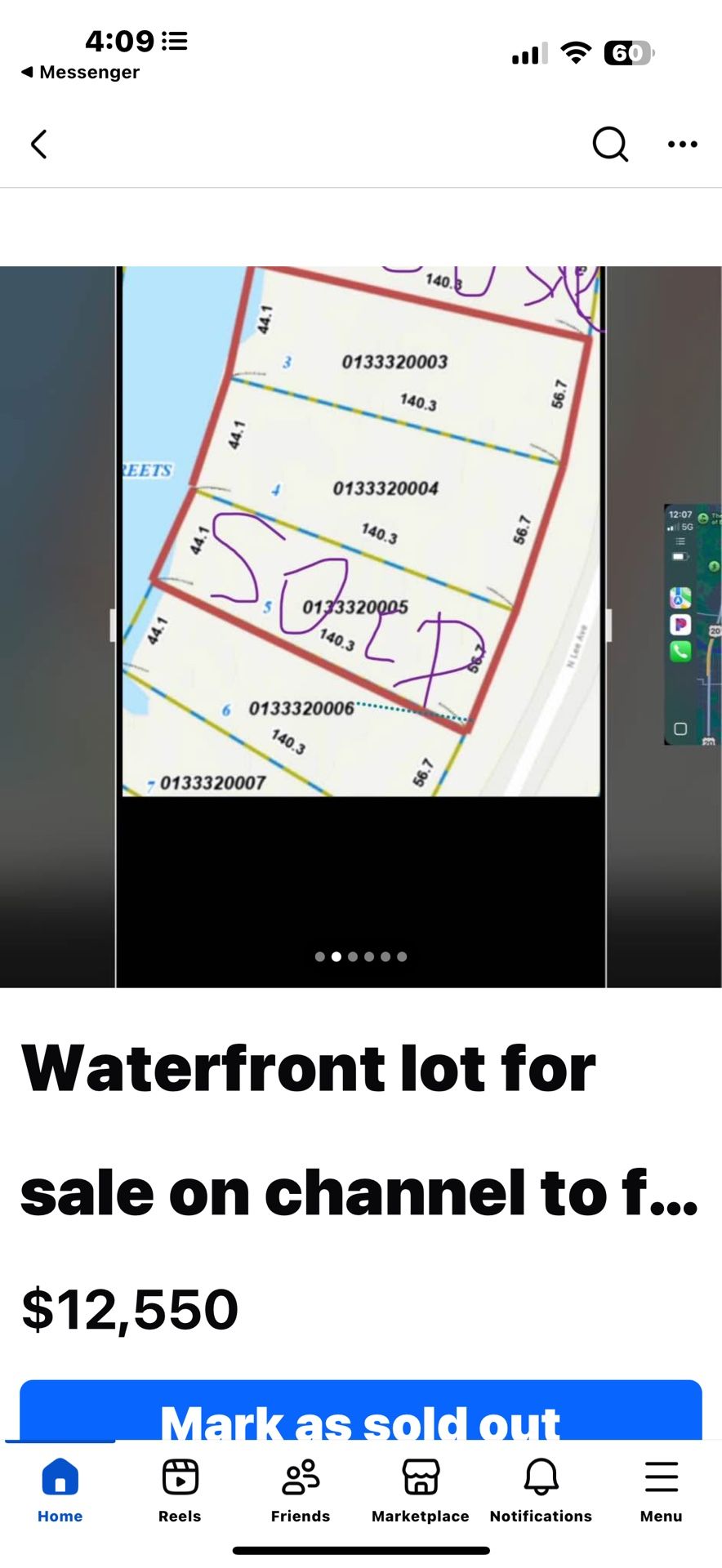 Waterfront Lot On Channel To Fox Lake For Sale