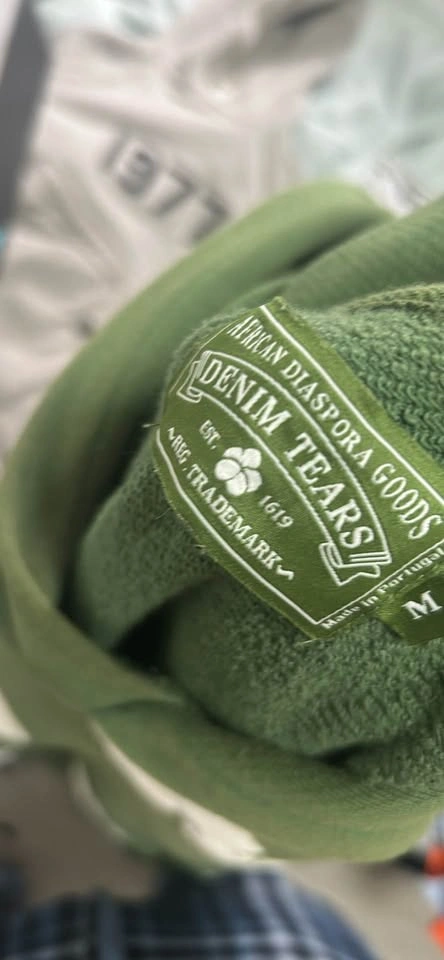 Denim Tears Green Cotton Flower Hoodie M - photo 2