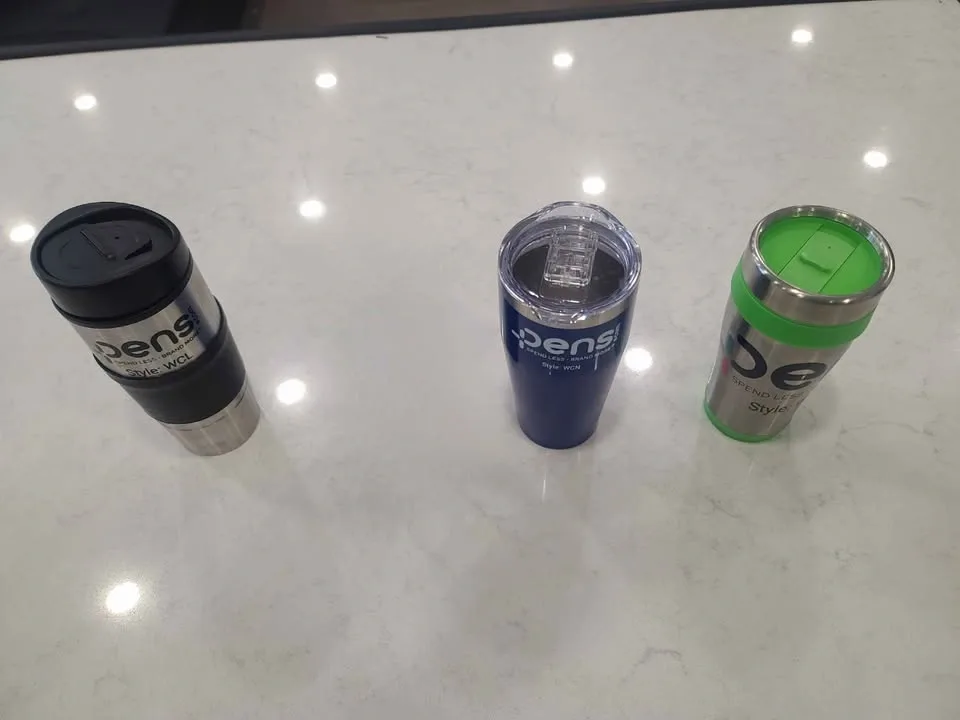 3 Insulated Travel Mugs – Stainless Steel - photo 3