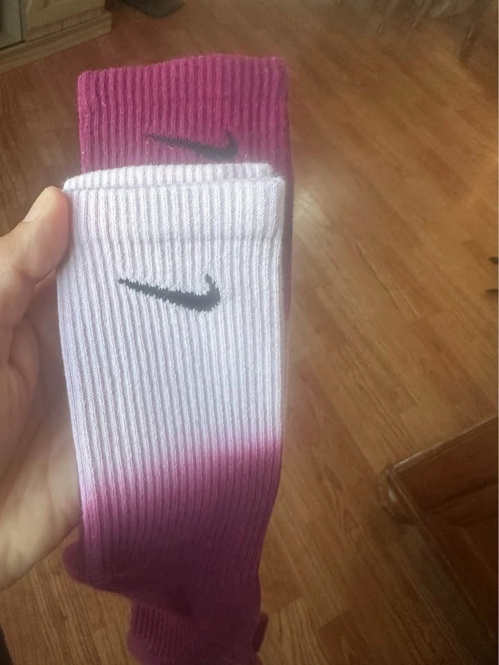 2 Pairs Rosewood Pink Nike Dri Fit Socks - photo 4