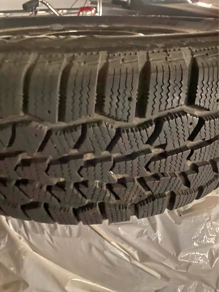 Winter tires on rim