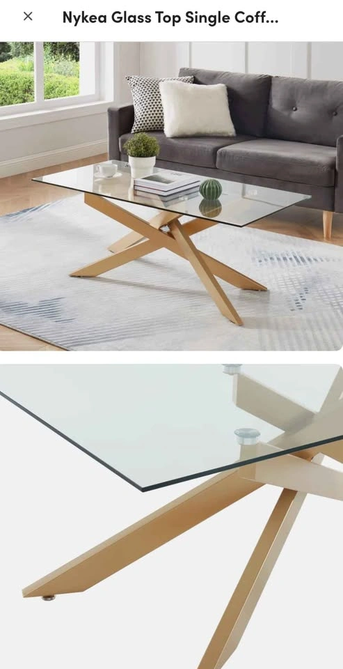Brand New Glass Top Single Coffee Table - photo 2