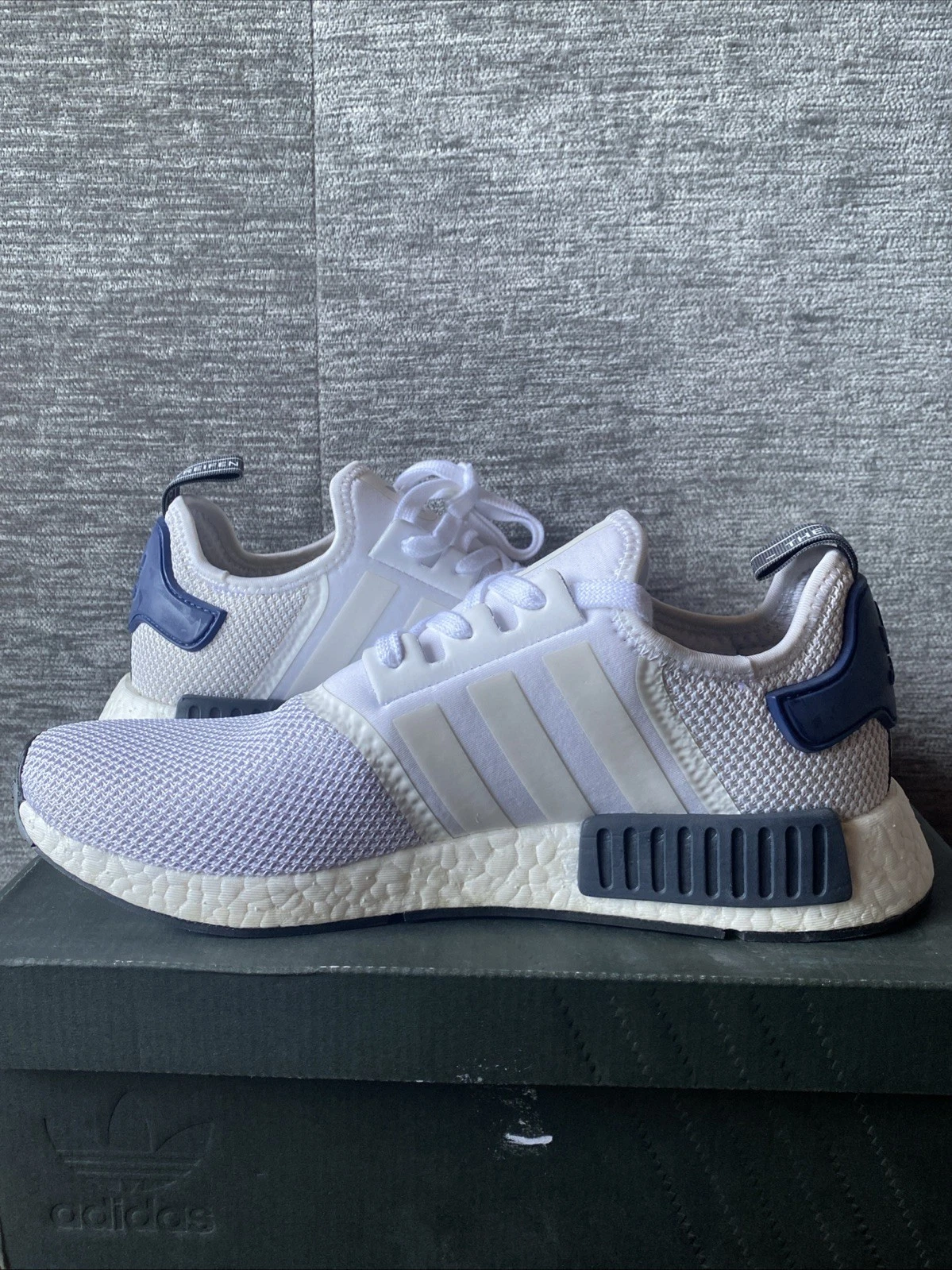 Adidas NMD R1 White Blue Sneakers - Men's Size 11 - photo 2