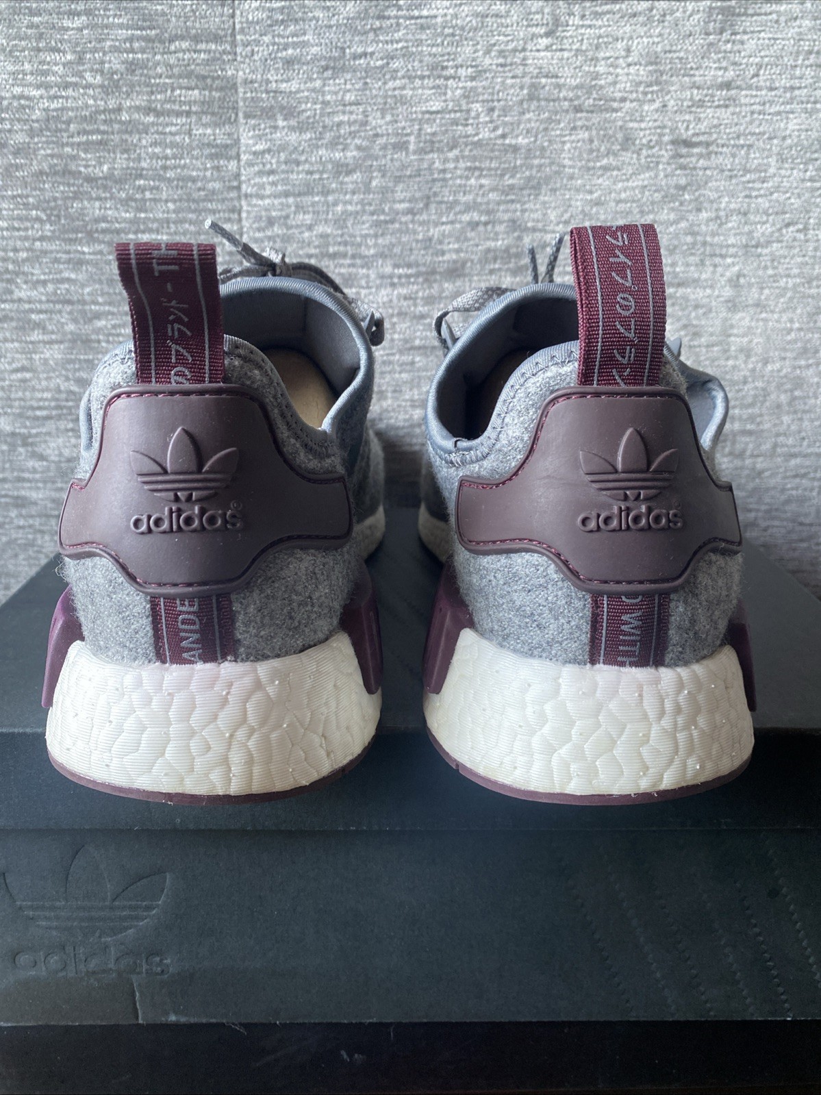 NMD R1 Wool Grey Four Maroon Size 11 - photo 3