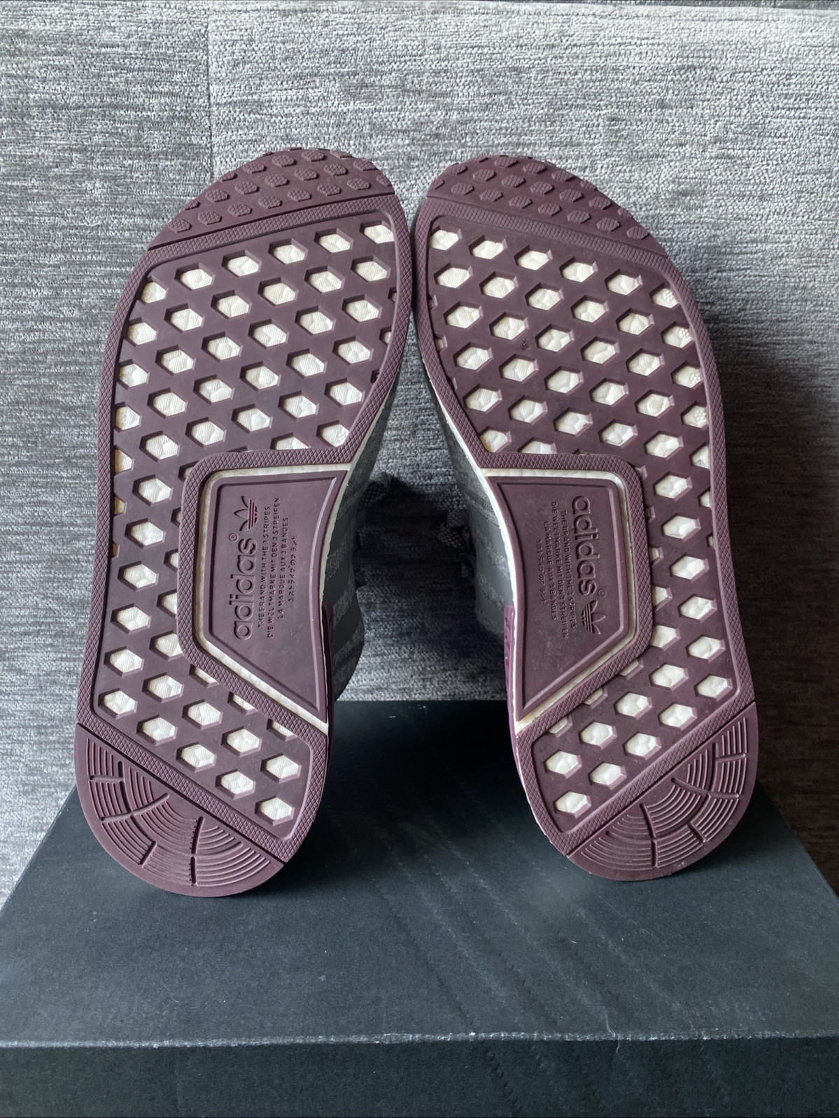 NMD R1 Wool Grey Four Maroon Size 11 - photo 5