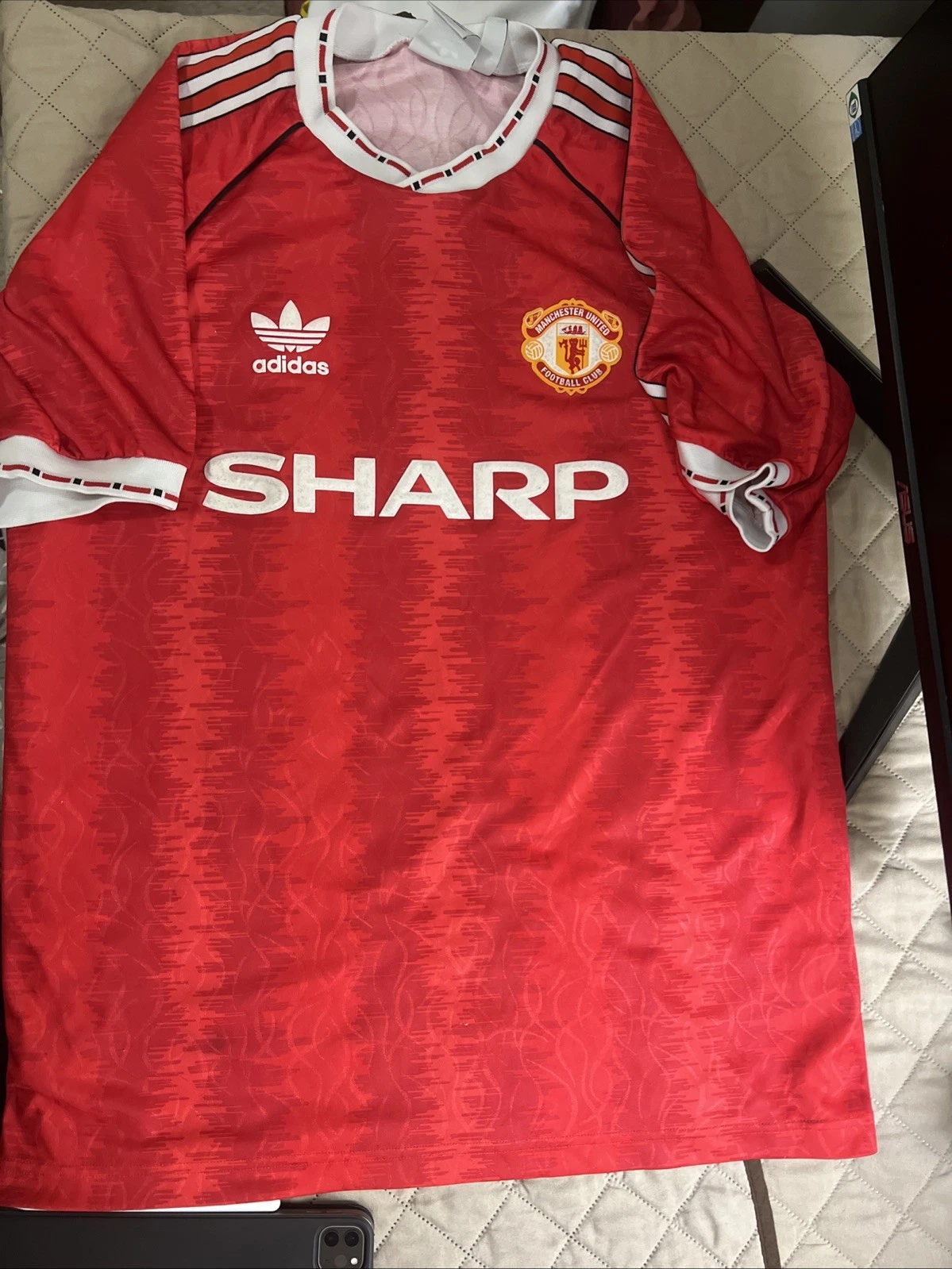 True Vintage 1990/91 Adidas Manchester United Home Jersey Shirt
