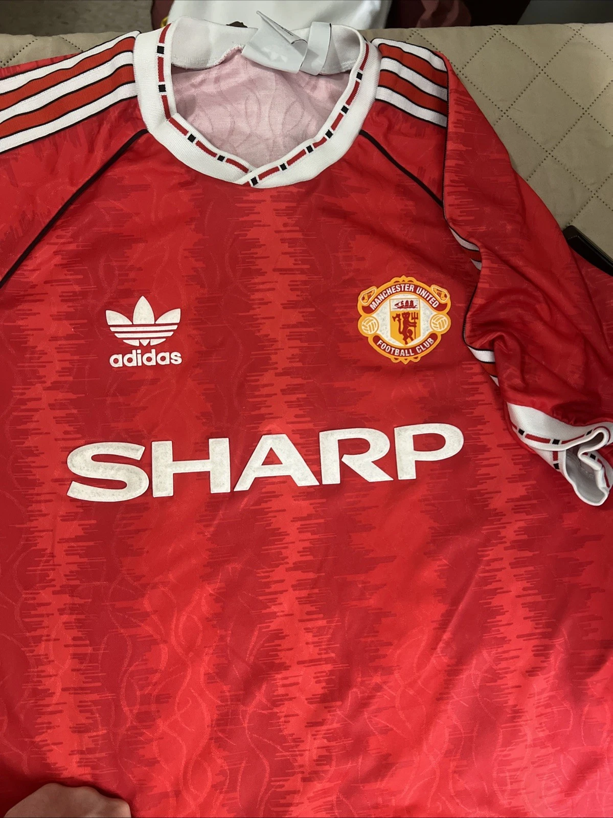 True Vintage 1990/91 Adidas Manchester United Home Jersey Shirt - photo 2