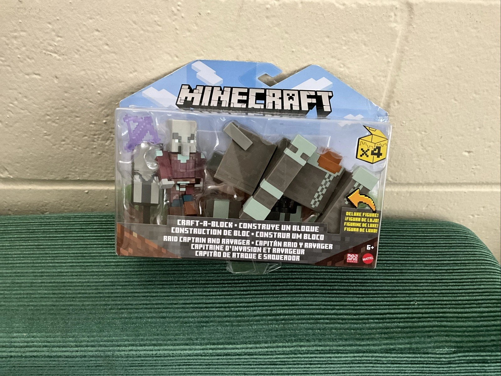 Minecraft Dungeons Ravager and Raid Captain Figures