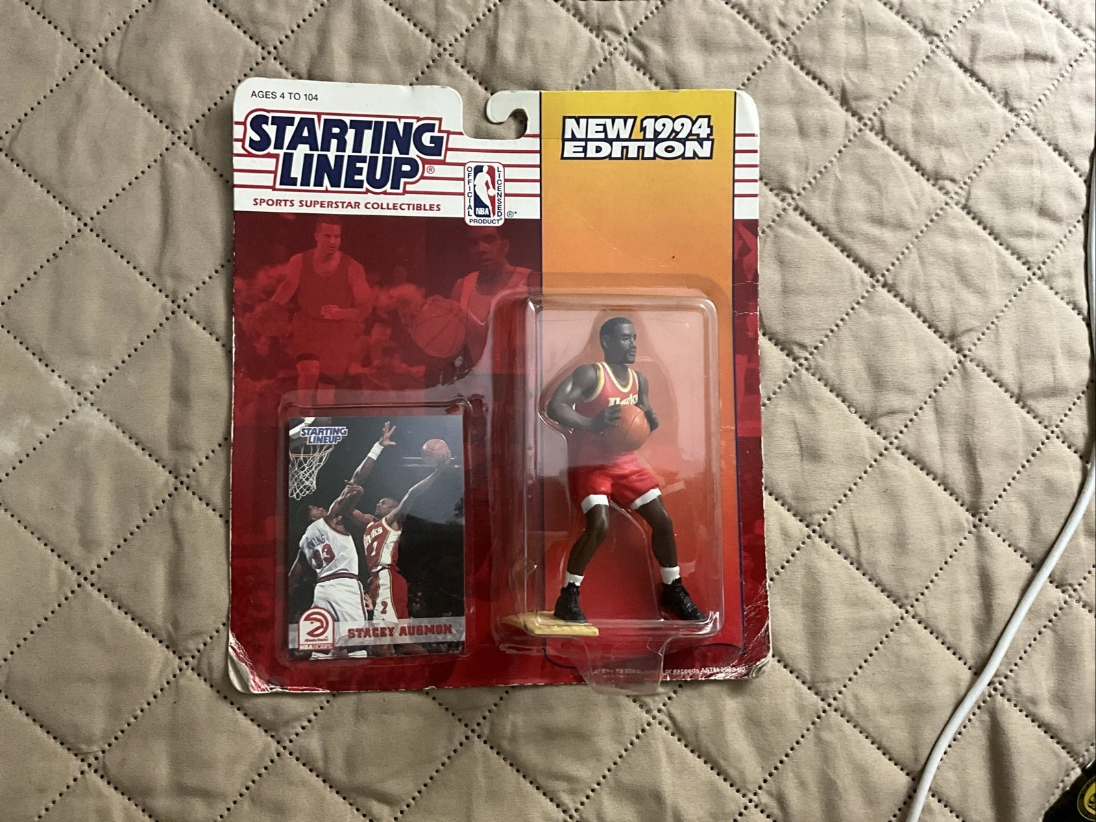 1994 Kenner Starting Lineup Basketball Stacey Augmon Atlanta Haw