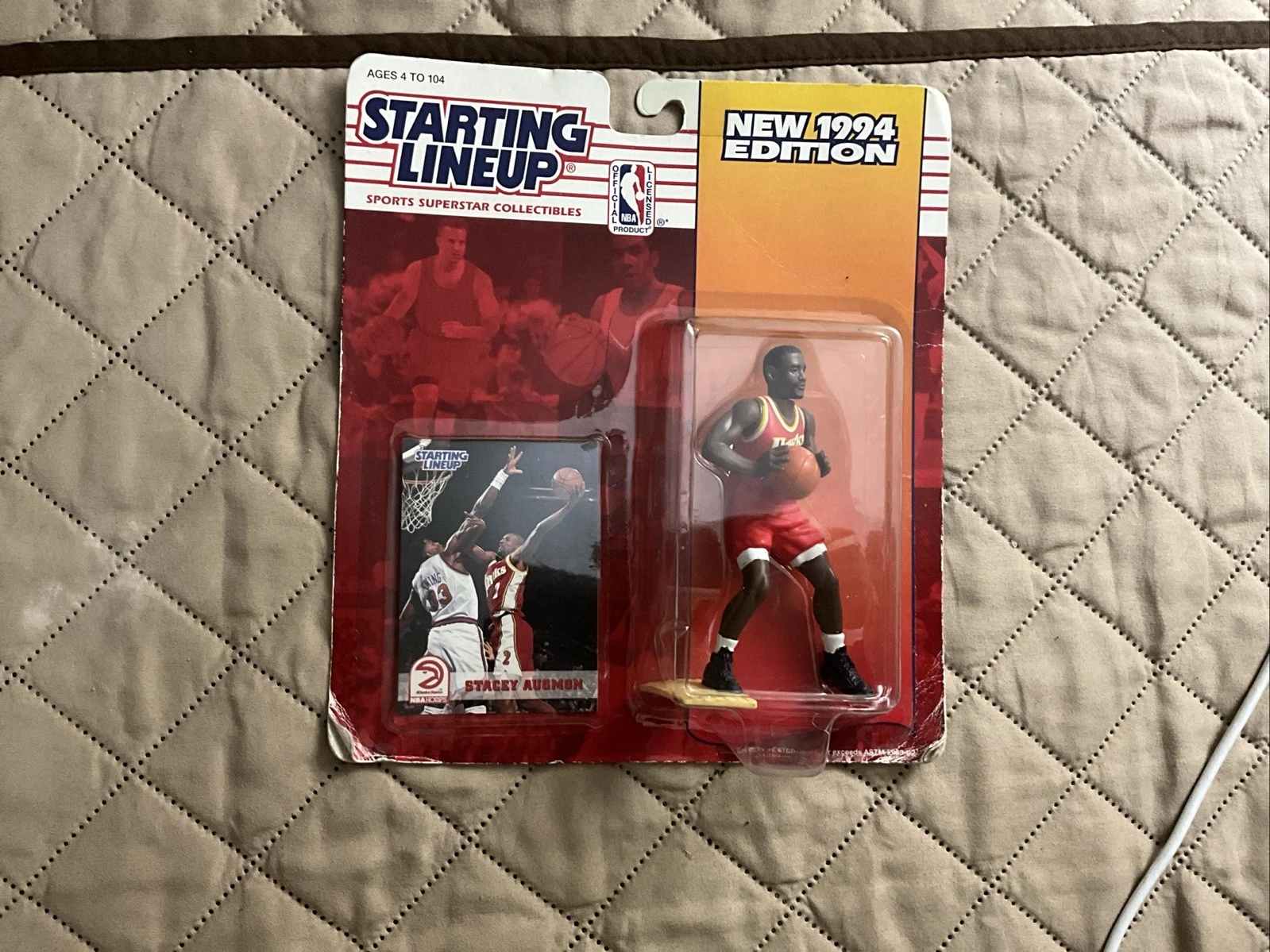 1994 Kenner Starting Lineup Basketball Stacey Augmon Atlanta Haw - photo 4