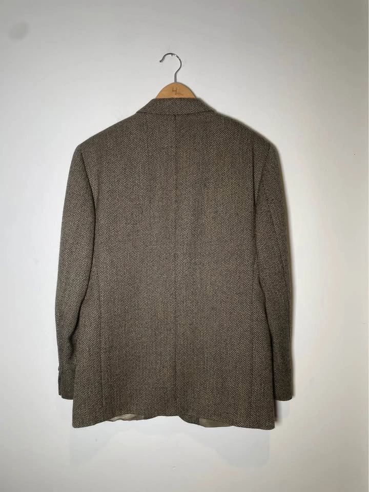 Vintage Harry Rosen Herringbone Blazer | Wool & Alpaca | Made in - photo 3