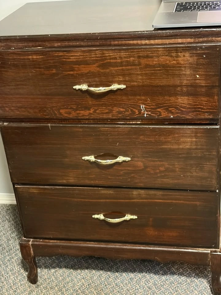 Vintage Wood Writing Desk / Vanity – Solid Wood - photo 5