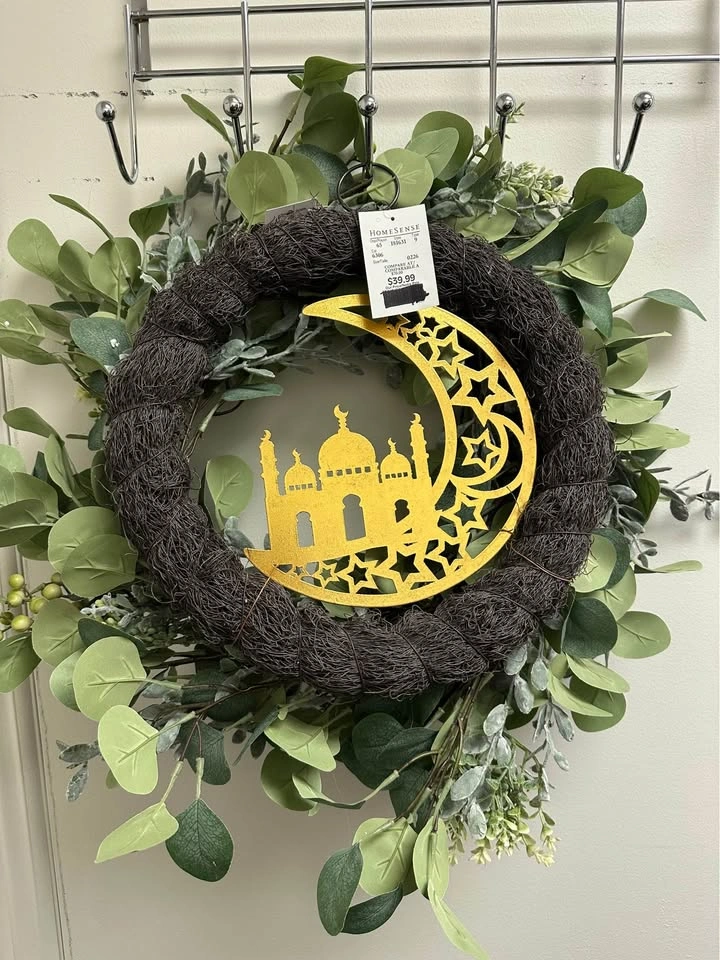 Ramadan Eid Wreath Greenery Mosque Moon - photo 2