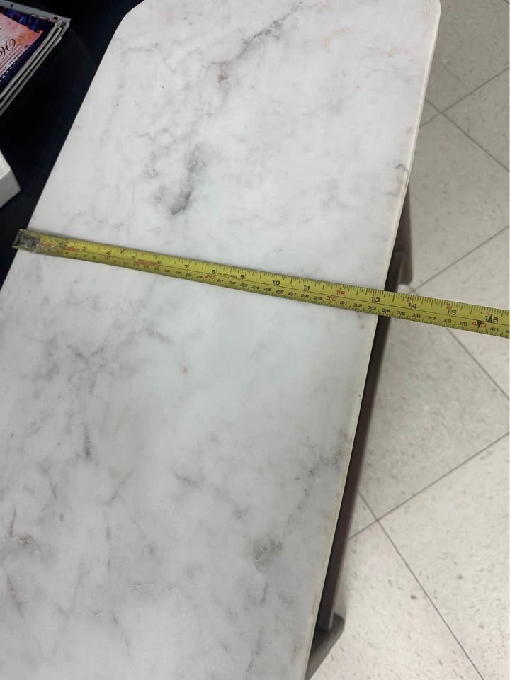 Marble Top Wood Accent Table - photo 5