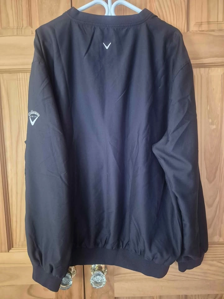 Black Callaway Golf Sport Outerwear Windbreaker Lined Pullover - photo 2