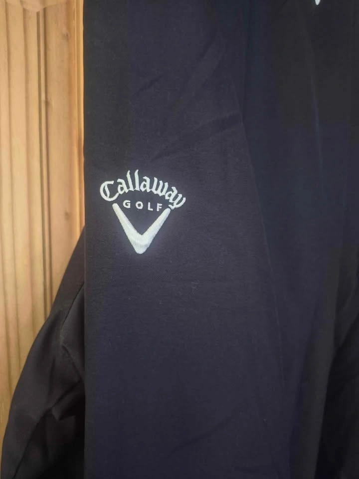 Black Callaway Golf Sport Outerwear Windbreaker Lined Pullover - photo 3