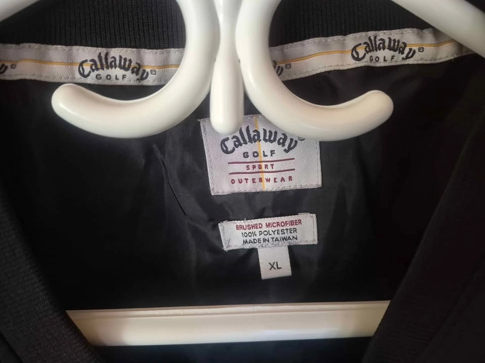 Black Callaway Golf Sport Outerwear Windbreaker Lined Pullover - photo 5