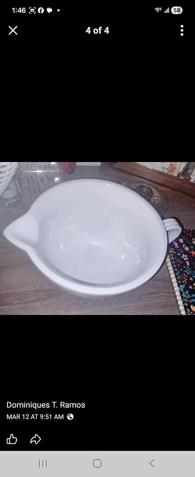 Crate & Barrel White Porcelain Batter Bowl