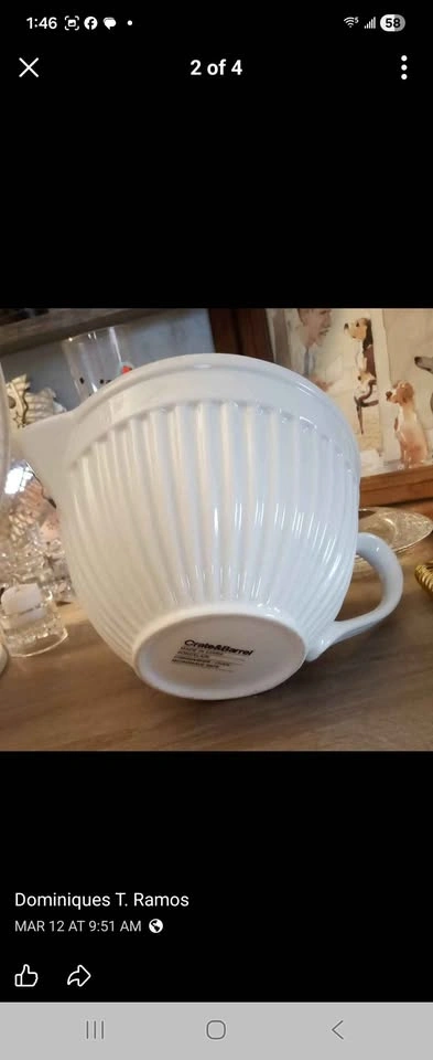 Crate & Barrel White Porcelain Batter Bowl - photo 3