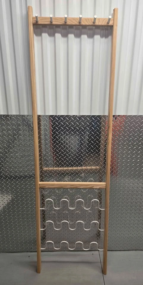 Wooden Leaning Coat and Shoe Rack - photo 2
