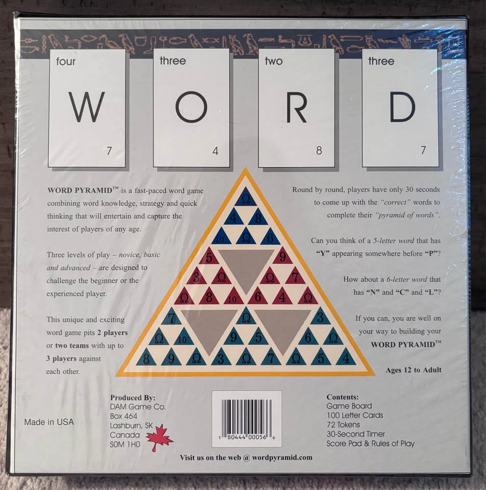 WORD PYRAMID BOARD GAME (BRAND NEW & SEALED) - $10.00 - photo 2