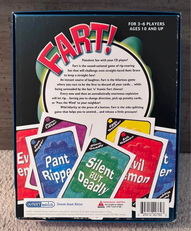 FART! FAST ‘N’ FLATULENT CARD GAME! - $5.00 - photo 3