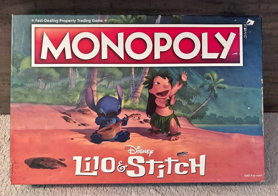 MONOPOLY LILO & STITCH BOARD GAME (MISSING TOKENS) - $5