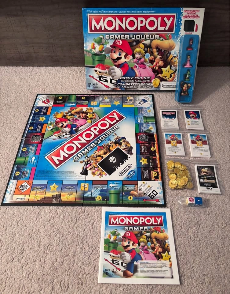MONOPOLY SUPER MARIO BROS. GAMER BOARD GAME - $25.00 - photo 2