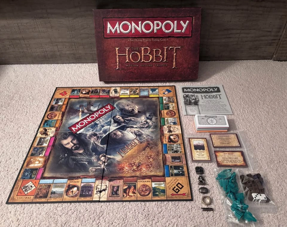 MONOPOLY THE HOBBIT - MOTION PICTURE TRILOGY BOARD GAME (MISSING - photo 2