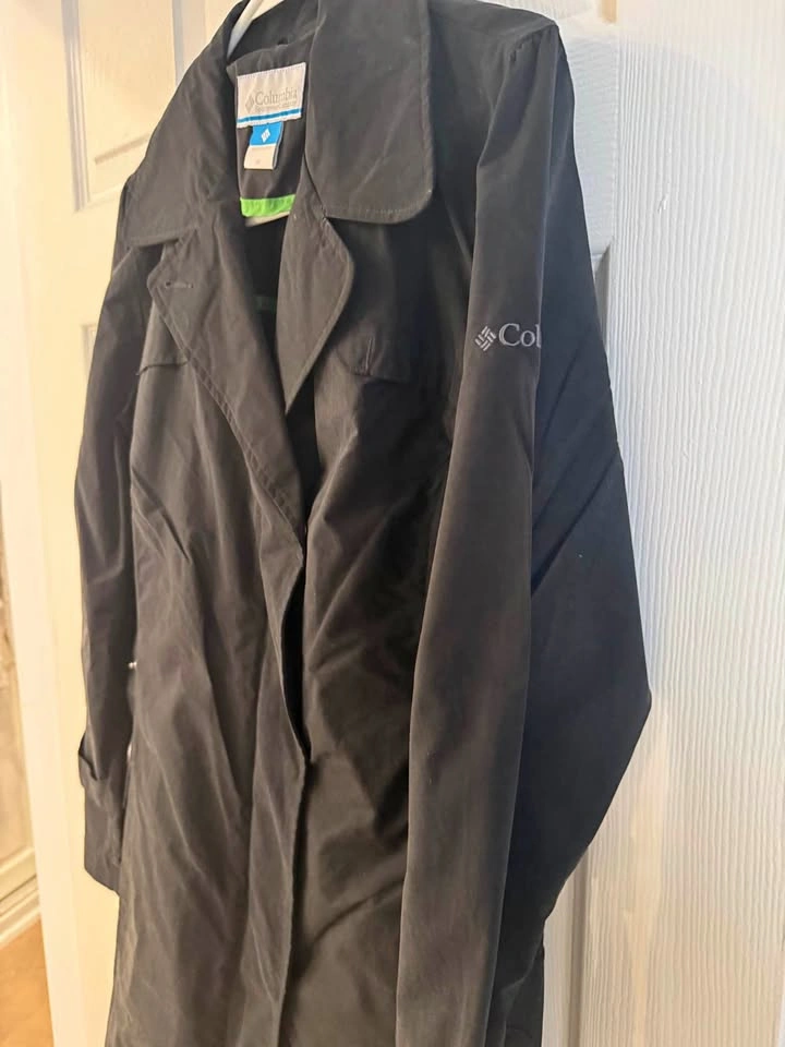 Columbia Women's Black Trench Coat Size M
