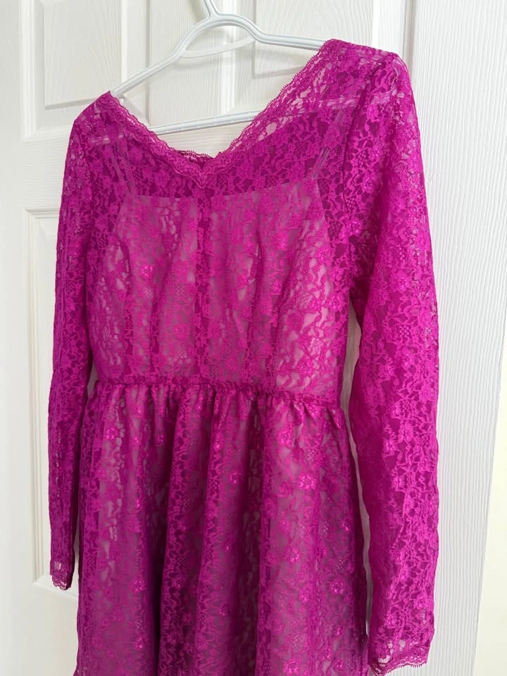 Victoria's Secret Pink Lace Dress Size 8 - photo 3