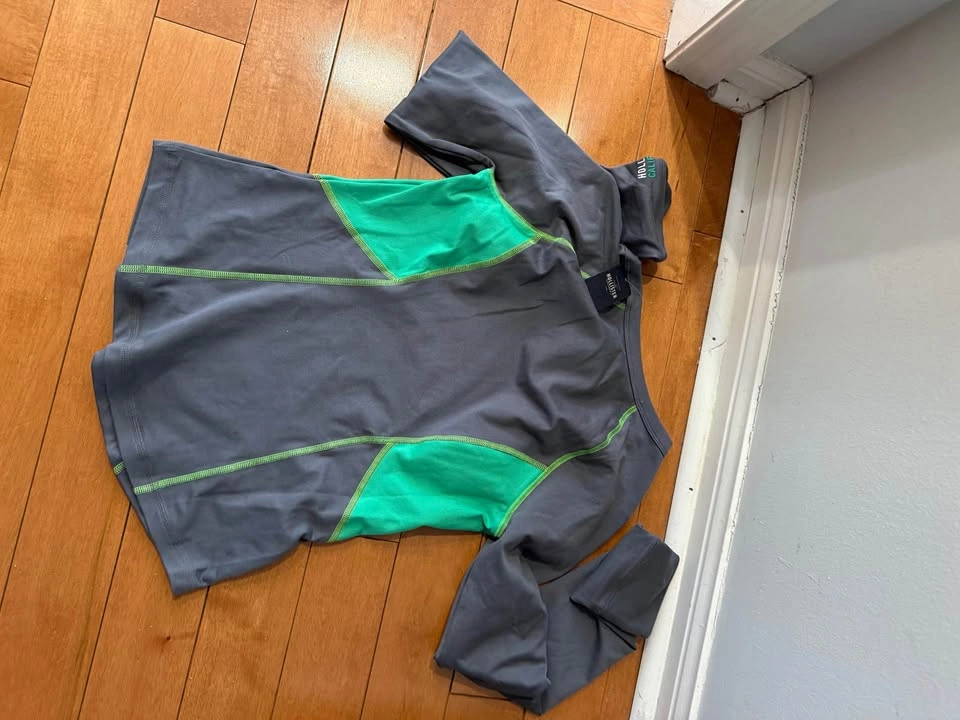 Hollister Long Sleeve Shirt - Dark Grey/Green - Size Small - photo 3
